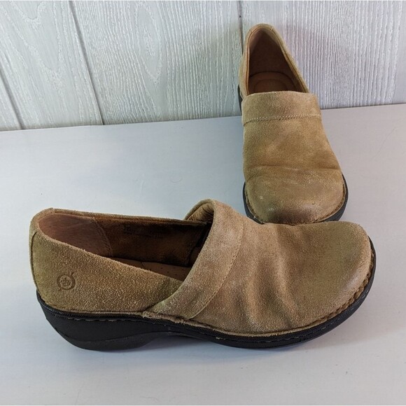 Born Women's Toby Duo Suede Leather Clogs EUC SZ 8M - Picture 1 of 8